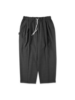 TWO TUCK S WOOL PANTS / Charcoal
