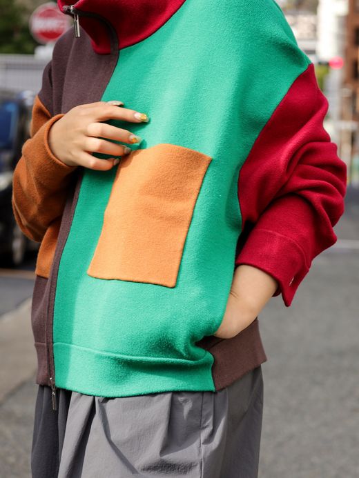 AMBERGLEAM JACQUARD KNIT DRIVERS JACKET / Block