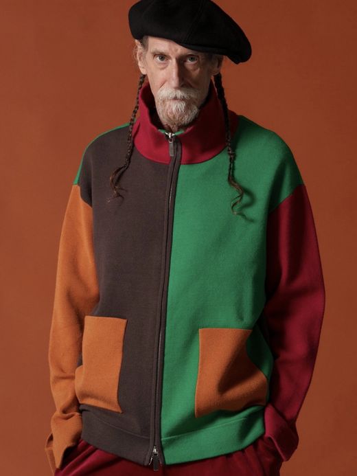 AMBERGLEAM JACQUARD KNIT DRIVERS JACKET / Block