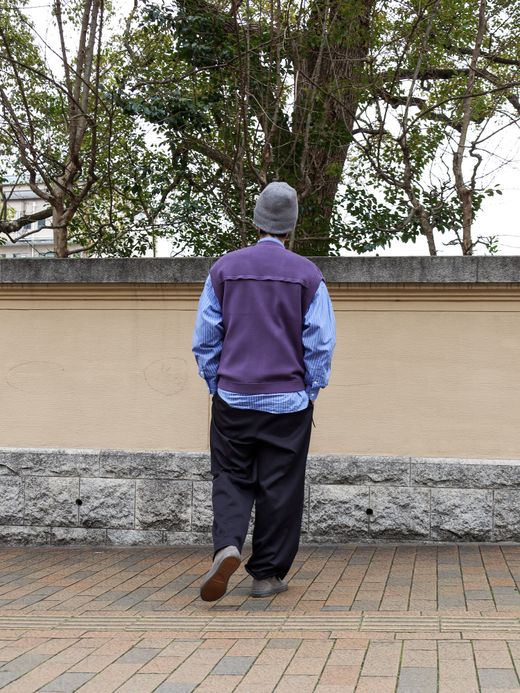 AMBERGLEAM FISHERMAN KNIT VEST / Grape