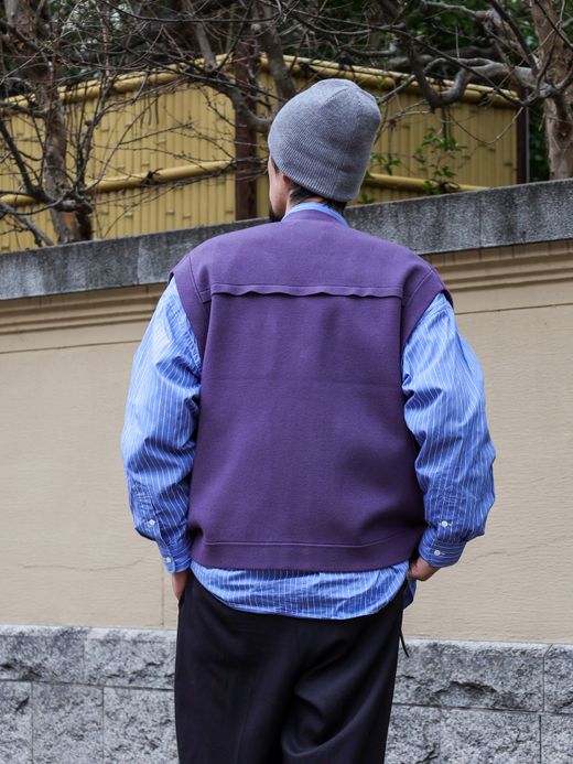 AMBERGLEAM FISHERMAN KNIT VEST / Grape