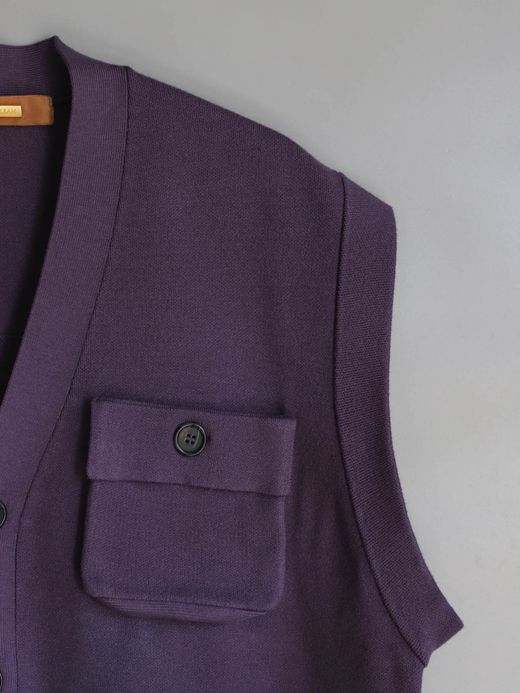 AMBERGLEAM FISHERMAN KNIT VEST / Grape
