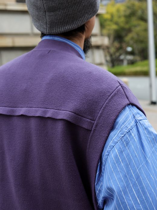 AMBERGLEAM FISHERMAN KNIT VEST / Grape