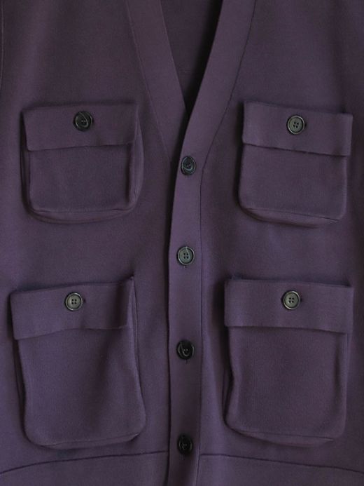 AMBERGLEAM FISHERMAN KNIT VEST / Grape