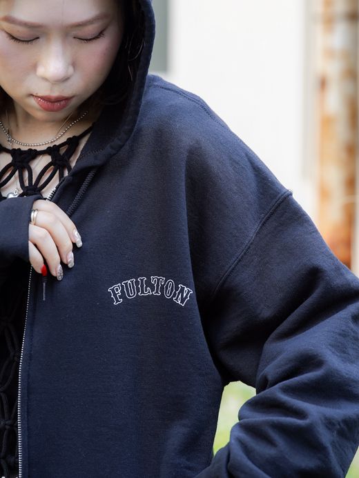 fulton "fulton × JHANKSON" TEAM ZIP HOODIE / Black