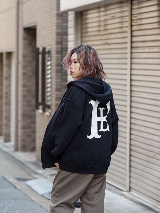 fulton "fulton × JHANKSON" TEAM ZIP HOODIE / Black