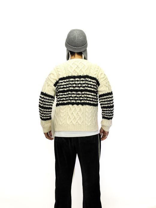 TENBOX WATERMAN SWEATER / Off white/black