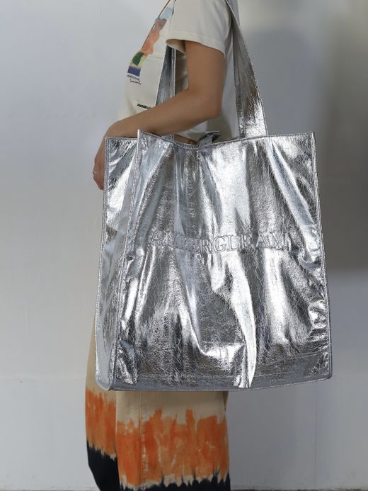 AMBERGLEAM BIG LEATHER TOTE BAG / 2colors