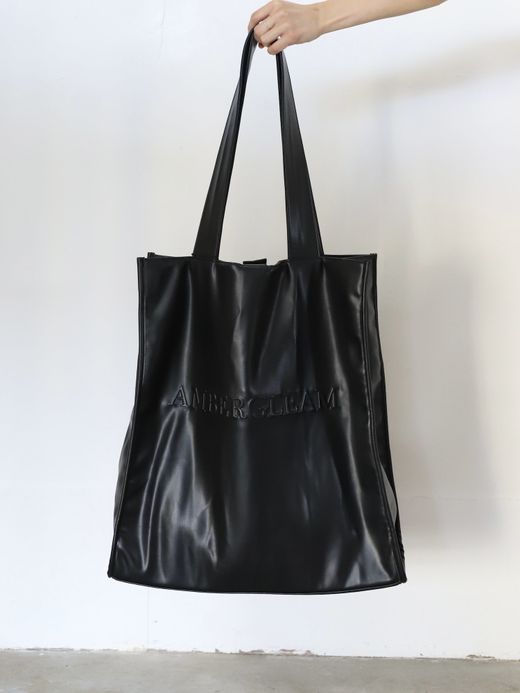 AMBERGLEAM BIG LEATHER TOTE BAG / 2colors