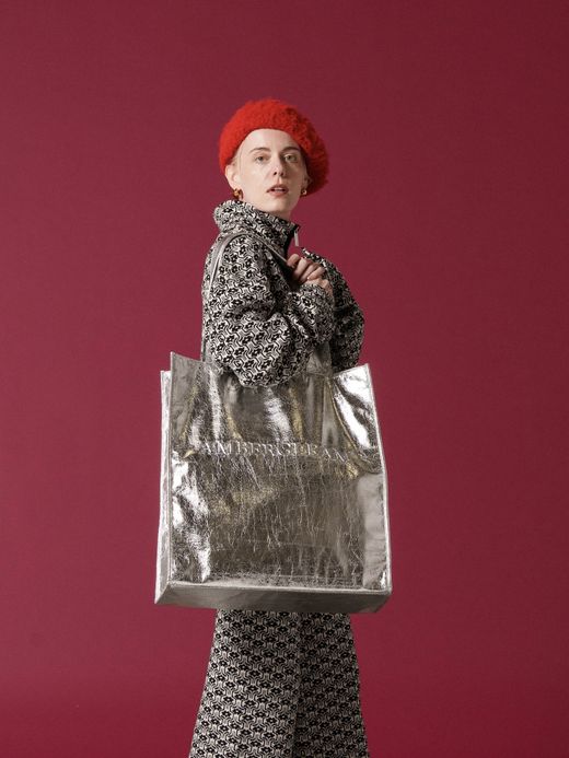 AMBERGLEAM BIG LEATHER TOTE BAG / 2colors