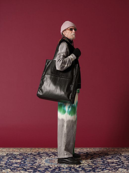 AMBERGLEAM BIG LEATHER TOTE BAG / 2colors