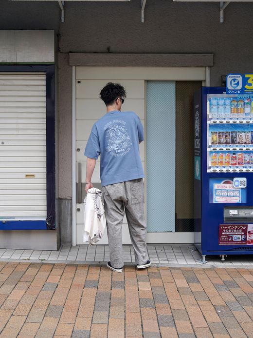 ROARK REVIVAL "ROAD TRIP CLUB" 9.3oz H/W TEE / Slate blue