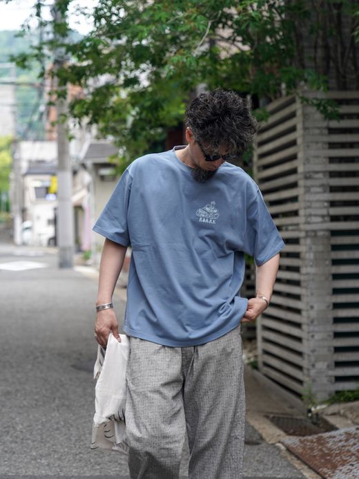 ROARK REVIVAL "ROAD TRIP CLUB" 9.3oz H/W TEE / Slate blue