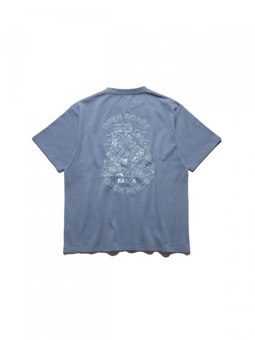 ROARK REVIVAL "ROAD TRIP CLUB" 9.3oz H/W TEE / Slate blue