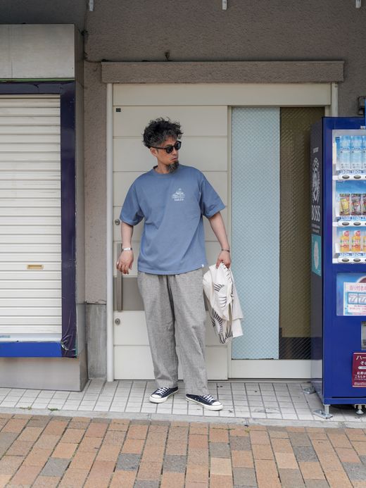 ROARK REVIVAL "ROAD TRIP CLUB" 9.3oz H/W TEE / Slate blue