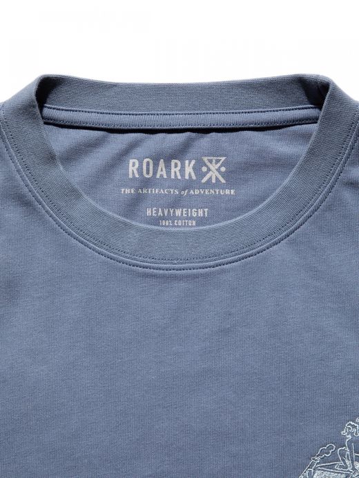 ROARK REVIVAL "ROAD TRIP CLUB" 9.3oz H/W TEE / Slate blue