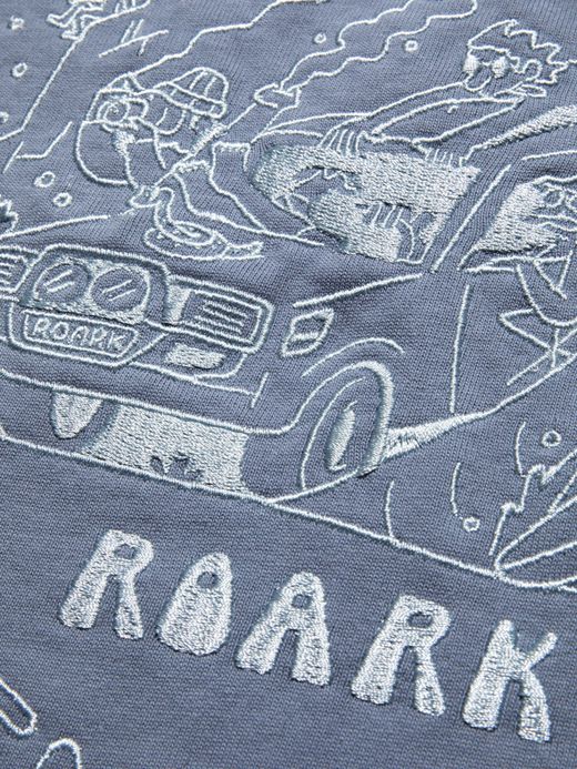ROARK REVIVAL "ROAD TRIP CLUB" 9.3oz H/W TEE / Slate blue