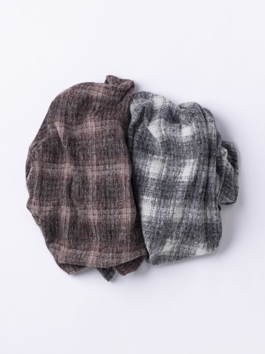 ANACHRONORM MOHAIR LIKE SHIRTS CARDIGAN / Black check