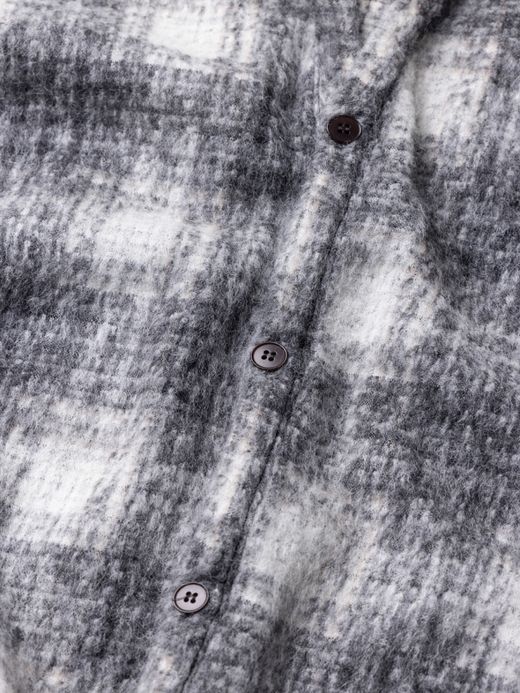 ANACHRONORM MOHAIR LIKE SHIRTS CARDIGAN / Black check