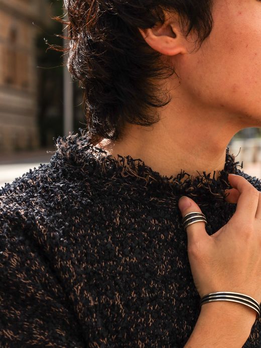 VOO PAPER MIX KNIT / Black