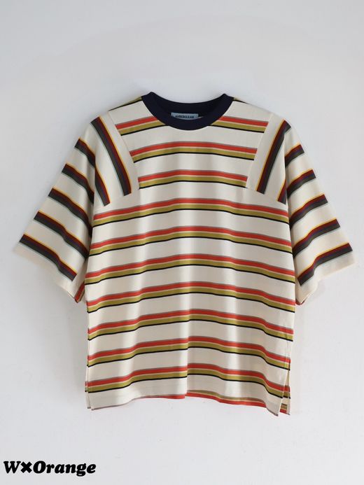AMBERGLEAM PANEL MULTI BORDER T-SHIRT / 6colors