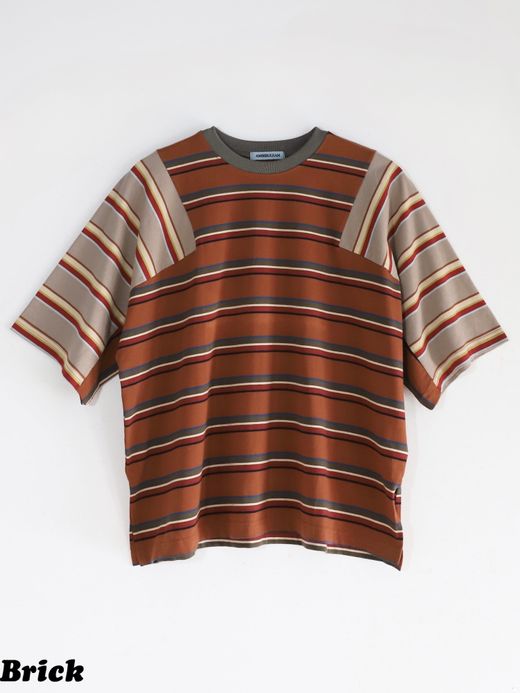 AMBERGLEAM PANEL MULTI BORDER T-SHIRT / 6colors