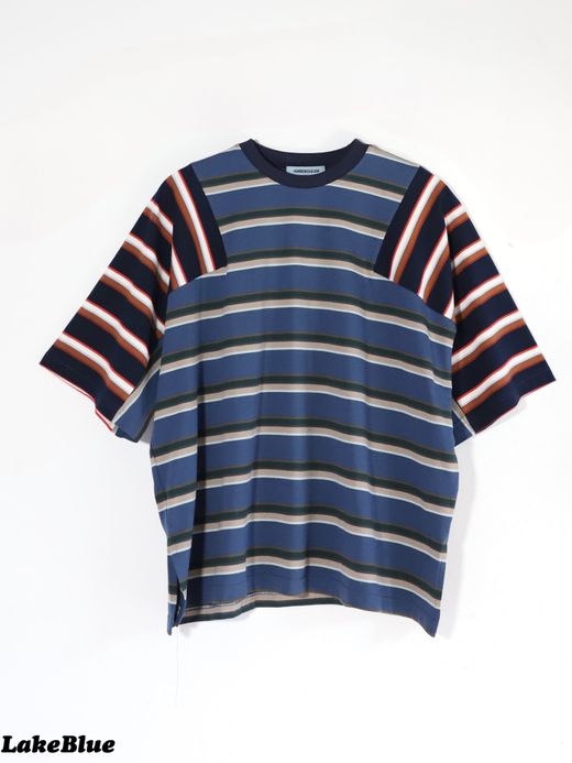 AMBERGLEAM PANEL MULTI BORDER T-SHIRT / 6colors