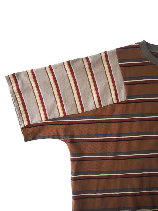 AMBERGLEAM PANEL MULTI BORDER T-SHIRT / 6colors