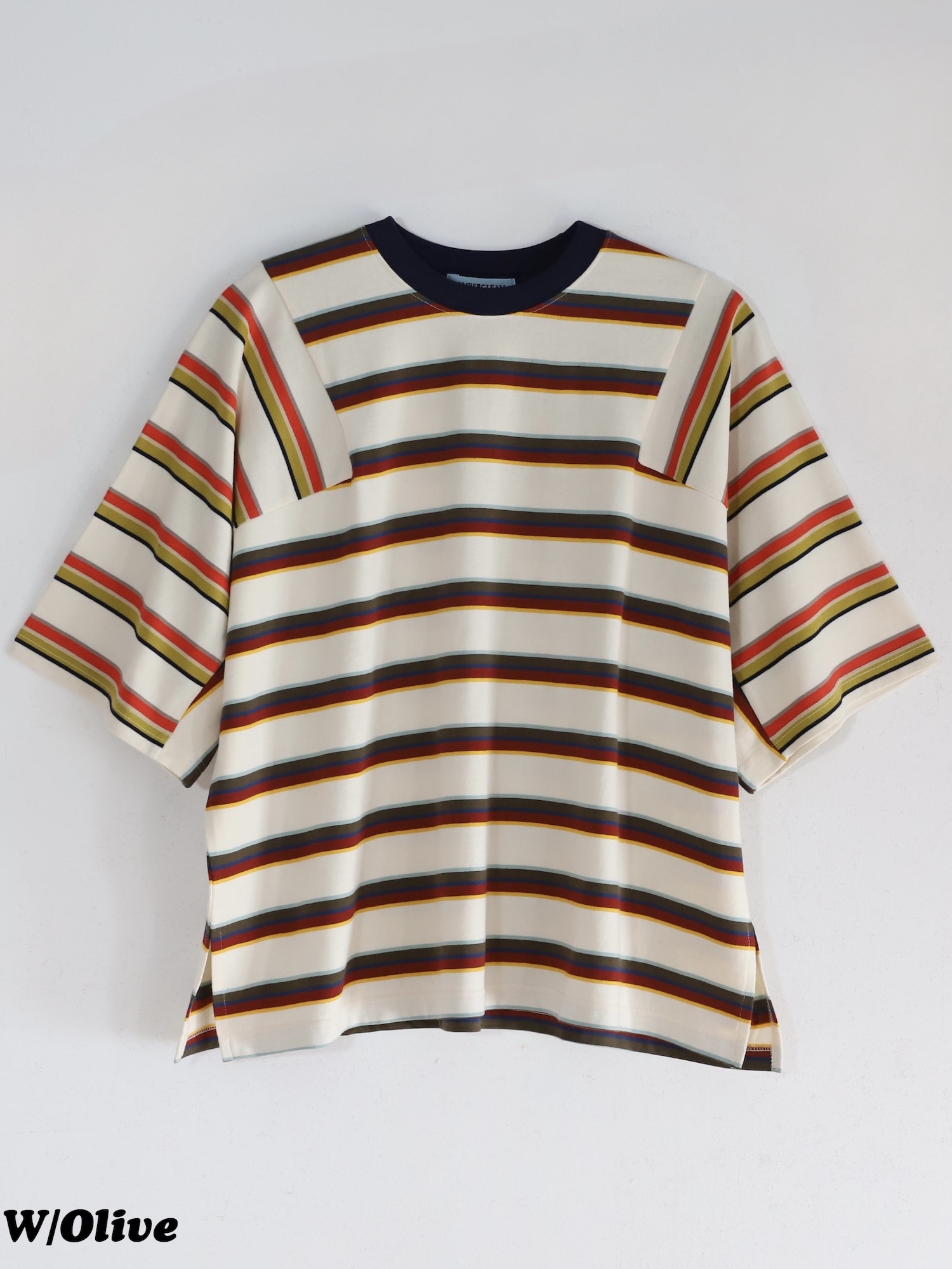 【新品】AMBERGLEAM フリンジパネルカットTシャツ　チョコレート L T-shirts | AMBERGLEAM