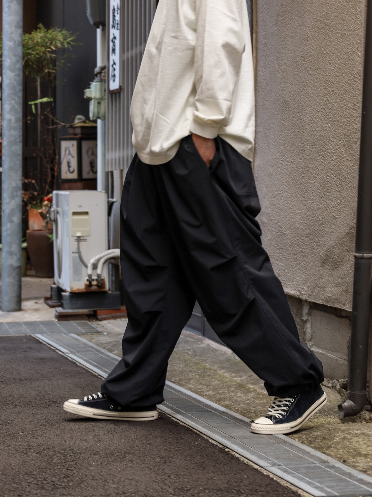 S.F.C PARACHUTE PANTS / Black | FLATBUSH（フラットブッシュ