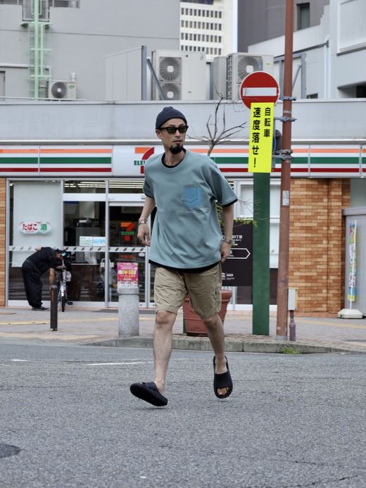 ANACHRONORM ANACHROVOOM S/S T-S / Smoky green