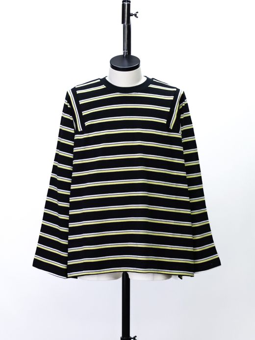 AMBERGLEAM PANEL BORDER LONG SLEEVE / Black