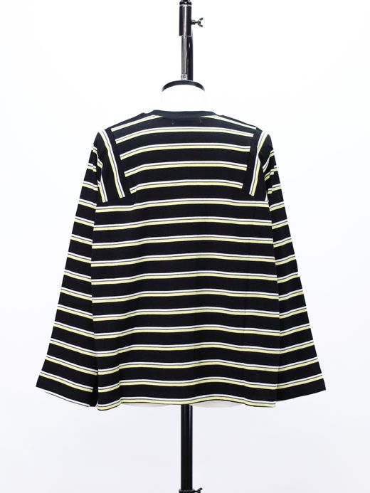 AMBERGLEAM PANEL BORDER LONG SLEEVE / Black