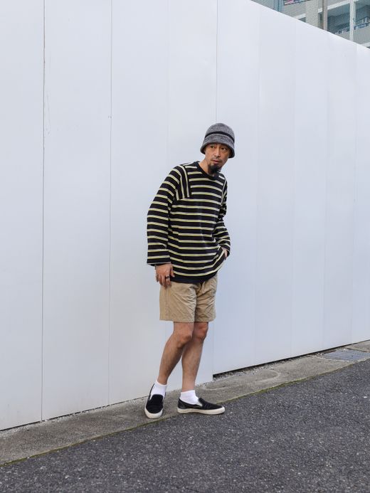 AMBERGLEAM PANEL BORDER LONG SLEEVE / Black