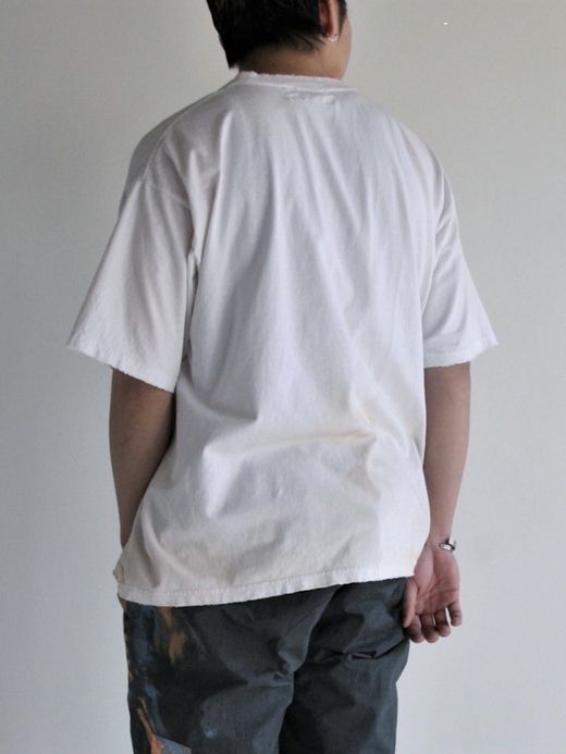ANACHRONORM WASHINGTON DAMAGED PRINT T-S / Navy print