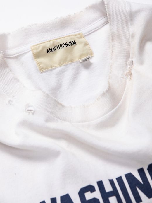 ANACHRONORM WASHINGTON DAMAGED PRINT T-S / Navy print