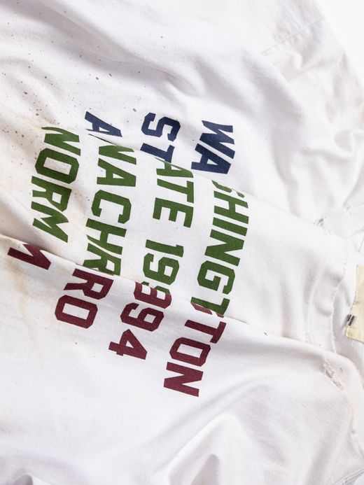 ANACHRONORM WASHINGTON DAMAGED PRINT T-S / Navy print