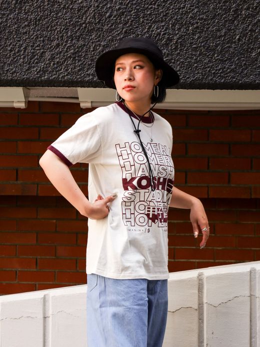 JHANKSON KOSHIEN HOMERUN TEE / White×burgundy