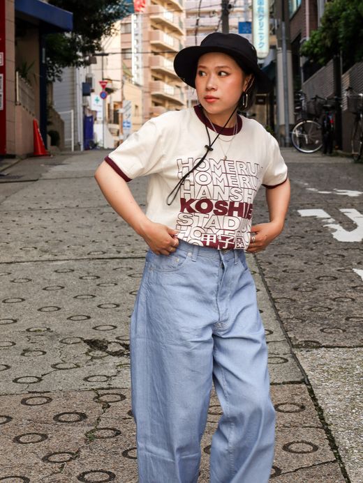 JHANKSON KOSHIEN HOMERUN TEE / White×burgundy