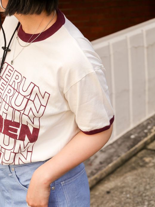 JHANKSON KOSHIEN HOMERUN TEE / White×burgundy