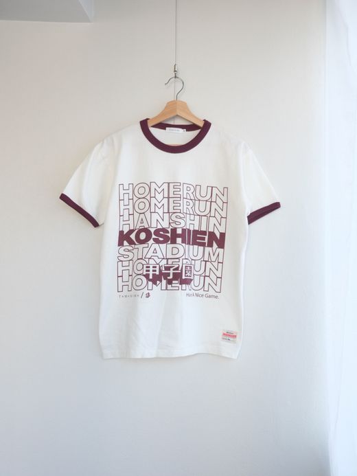 JHANKSON KOSHIEN HOMERUN TEE / White×burgundy