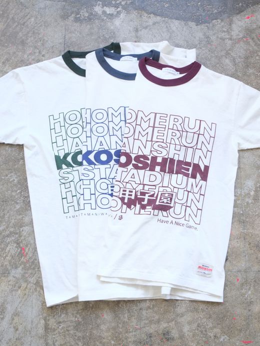 JHANKSON KOSHIEN HOMERUN TEE / White×burgundy