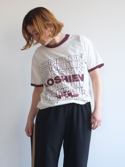 JHANKSON KOSHIEN HOMERUN TEE / White×burgundy