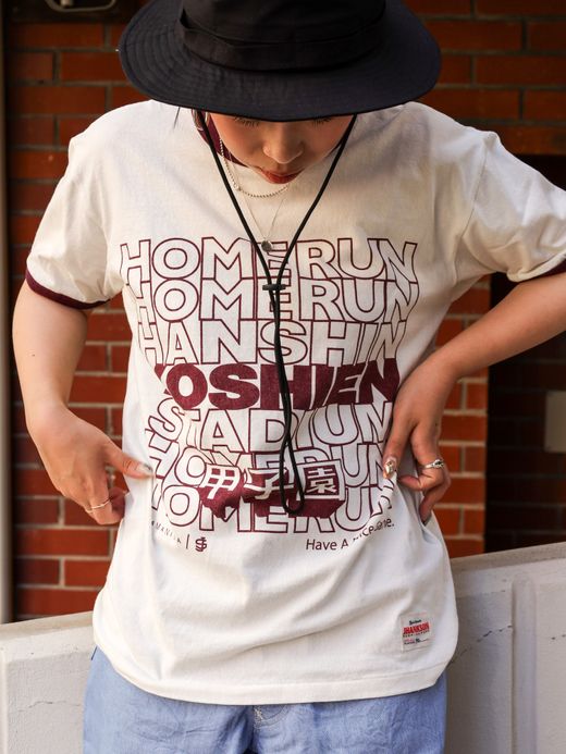 JHANKSON KOSHIEN HOMERUN TEE / White×burgundy