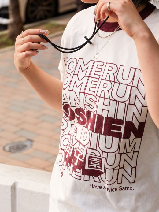 JHANKSON KOSHIEN HOMERUN TEE / White×burgundy