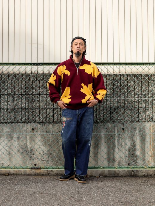 ANACHRONORM REMAKED 80’S WIDE 5P PANTS / Indigo