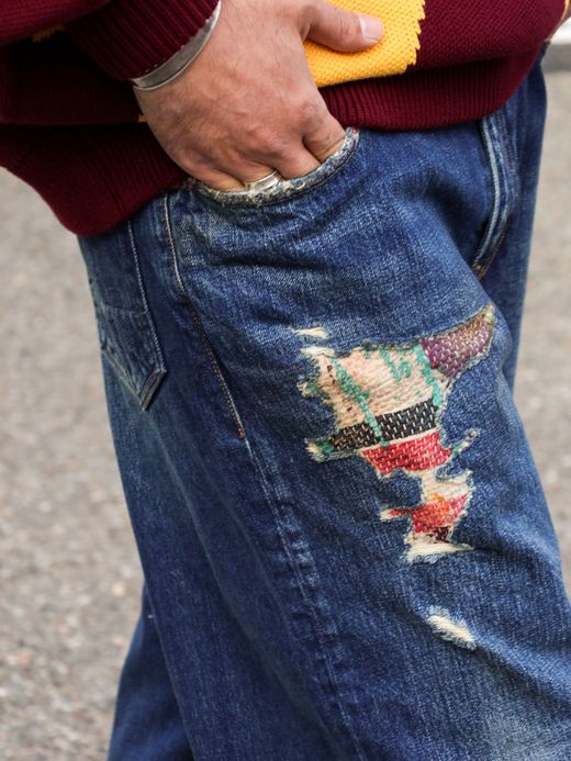 ANACHRONORM REMAKED 80’S WIDE 5P PANTS / Indigo