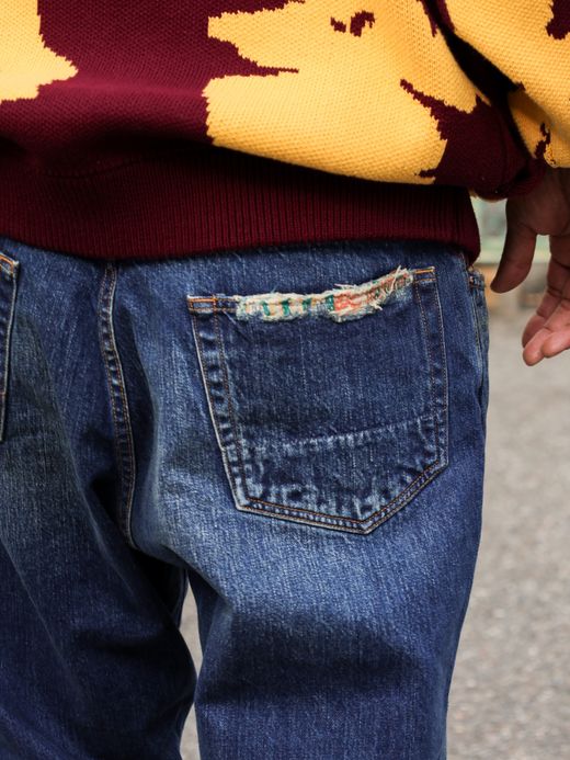 ANACHRONORM REMAKED 80’S WIDE 5P PANTS / Indigo