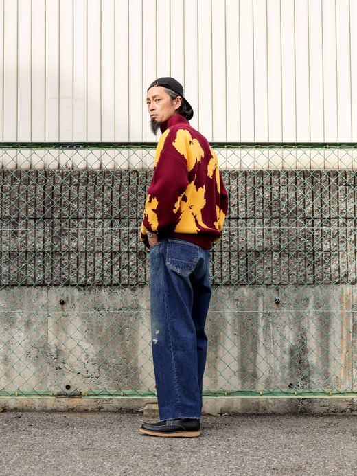 ANACHRONORM REMAKED 80’S WIDE 5P PANTS / Indigo