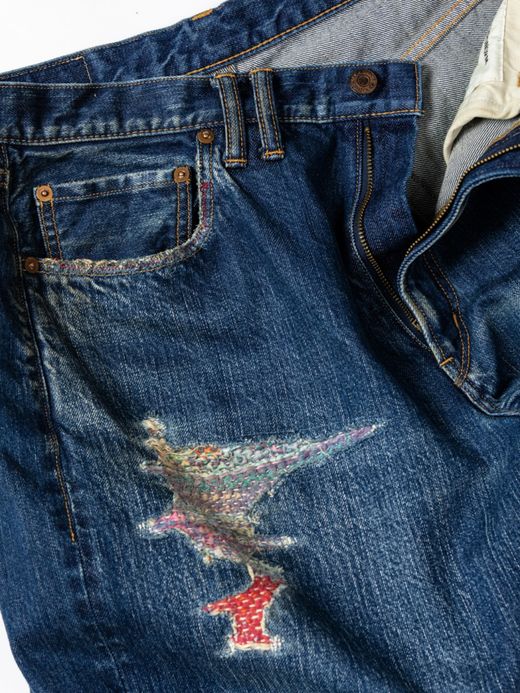 ANACHRONORM REMAKED 80’S WIDE 5P PANTS / Indigo